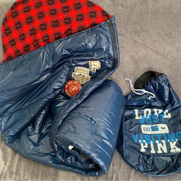 PINK Victoria’s Secret Packable Flannel Sleeping Bag - Picture 4 of 8